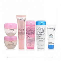 【限量加購】LANCOME蘭蔻 超水妍舒緩保濕六件組(凝露/精華/保濕霜/晚霜/BB霜/卸妝乳)