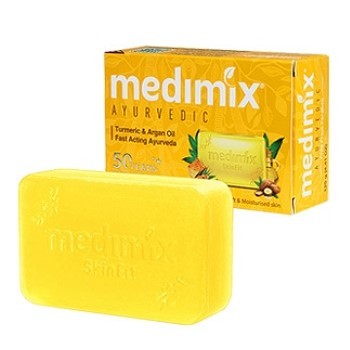 【特價】MEDIMIX 印度綠寶石皇室藥草浴美肌皂125g-當地版-薑黃(黃)