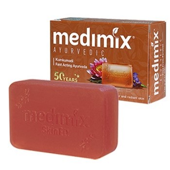 【特價】MEDIMIX 印度綠寶石皇室藥草浴美肌皂125g-當地版-藏紅花