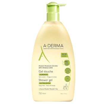 A-DERMA 艾芙美-燕麥新葉益護佳沐浴露750ML(原潔膚凝膠-綠蓋)