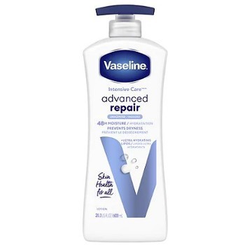 【下殺】Vaseline 凡士林-無香精高效鎖水保濕身體乳液600ml(藍V)-87009