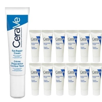 【限量買1送12】CeraVe 適樂膚 全效亮眼修護精萃 14ml(送長效潤澤修護霜5mlX12紙卡) 