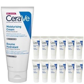 【限量買1送12】CeraVe 適樂膚 長效潤澤修護霜 177ml-小(送長效潤澤修護霜5mlX12紙卡) 