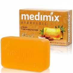 【特價】MEDIMIX 印度綠寶石皇室藥草浴美肌皂125g-當地版-檀香(橘)