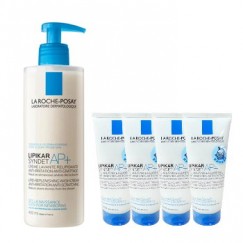 【買400送400】理膚寶水-理必佳滋潤沐浴乳400ML+4瓶100ML